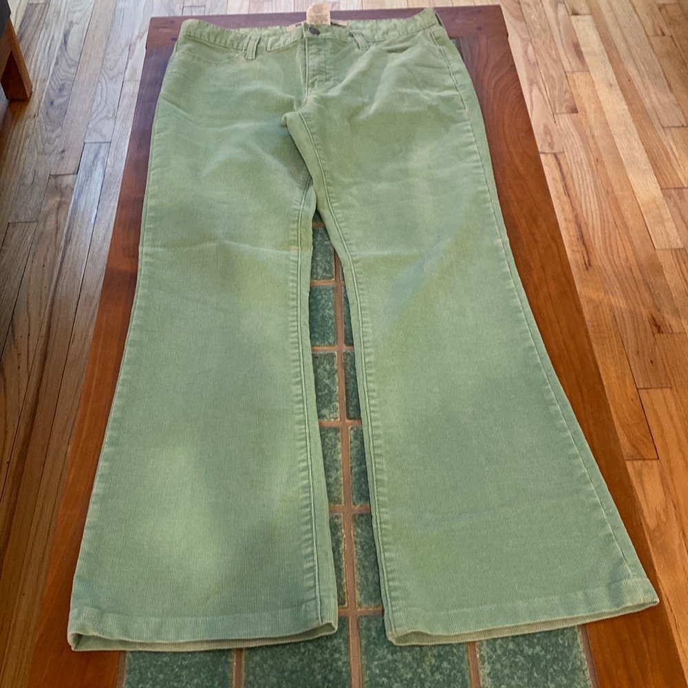 Gap, long and lean, pinwale corduroy jeans, mint green, size 10R
